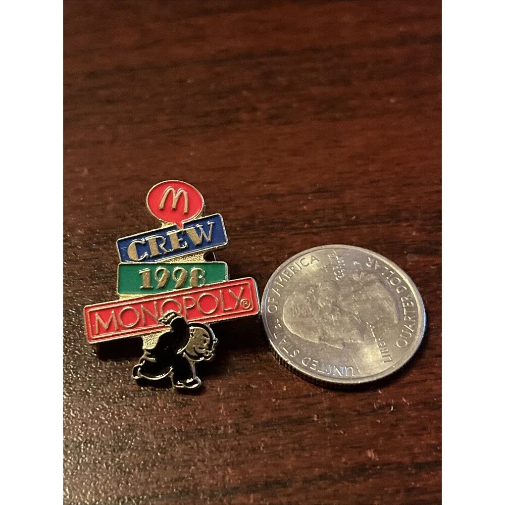 McDonald's Monopoly‎ Crew 1998 Employee Lapel Hat Pin